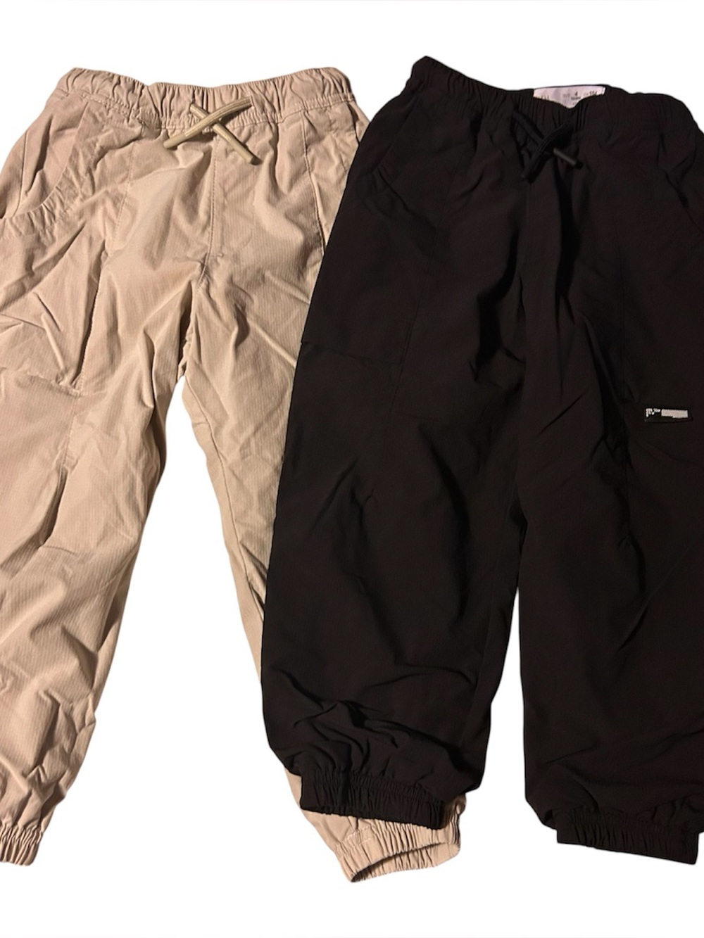 Zara Boys Black Khaki Lined Jogger Pants Lot Size 4